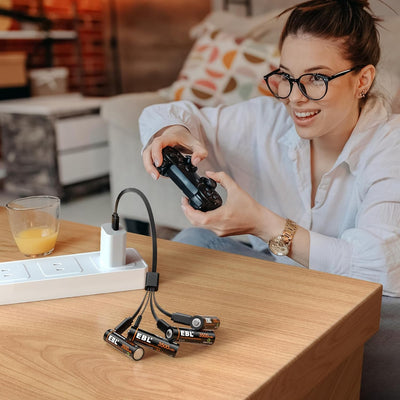 EBL Lithium Akku AA - 1,5V wiederaufladbare AA Lithium Batterien mit USB Laden,Starke Leistung AA Ak
