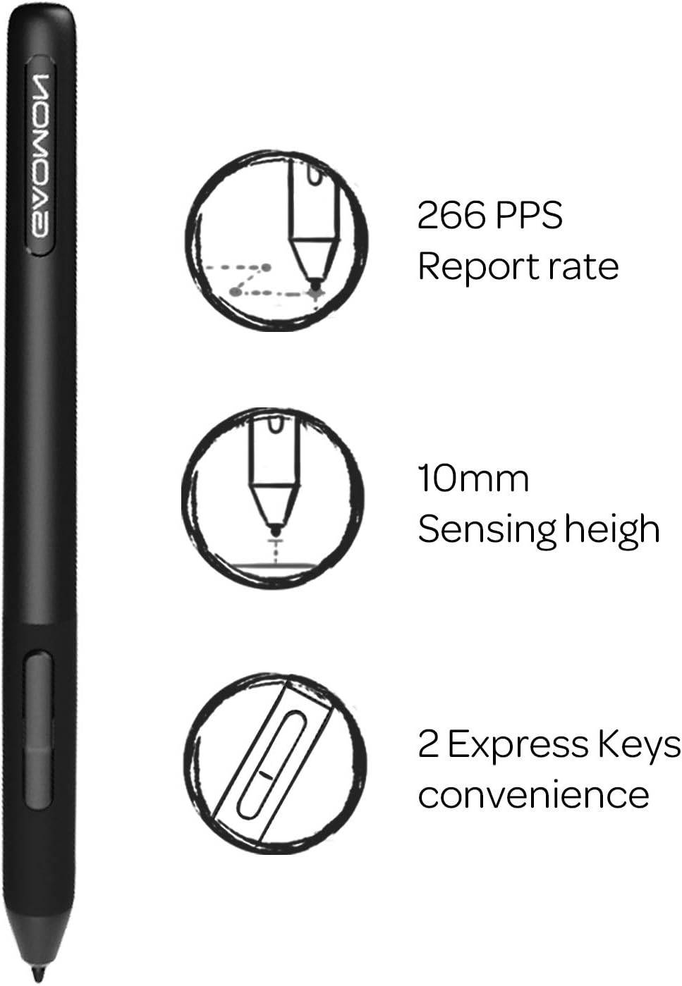 GAOMON ArtPaint AP32 Digitaler Stift für S620/M106KPRO/M10KPRO/M1220/M1230/PD2200 Tablett