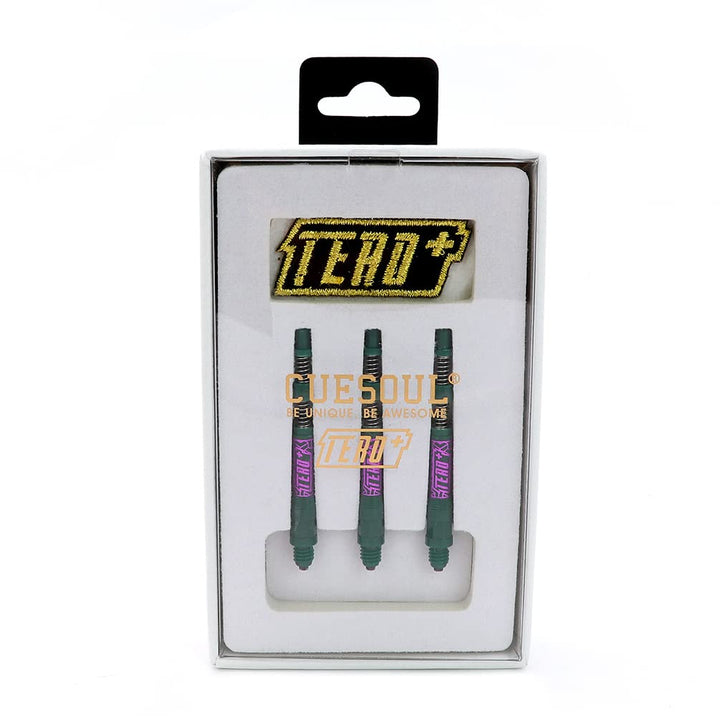 CUESOUL TERO+ AK7P Dart Shafts, Neues Double Direction Teleskop und Rotating Dart Flights System grü