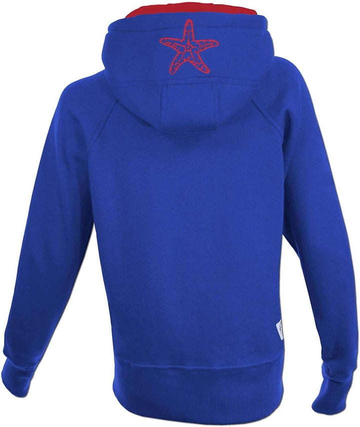 SEESTERN Damen Kapuzen Sweat Shirt Jacke Pullover Zip Hoody Sweater Gr.XS-XXL /1320-1520 XS Royal Bl