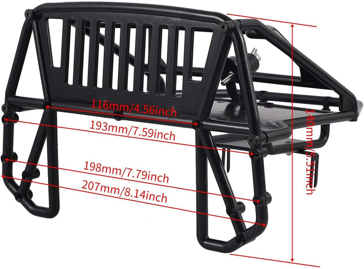 KEEDAD RC Crawler Karosserie Kabine & Rückseitenkäfig RC Body Shell für 1/10 RC Crawler Car TRX4 Axi