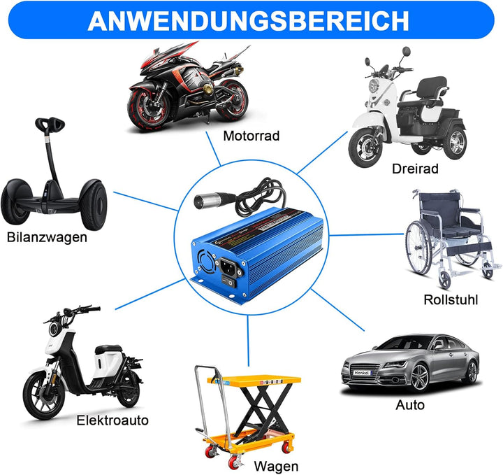 24V 5Amp Smart Automatic Battery Charger,24V Batterieladegerät Automotive Mit XLR-Anschluss für Roll