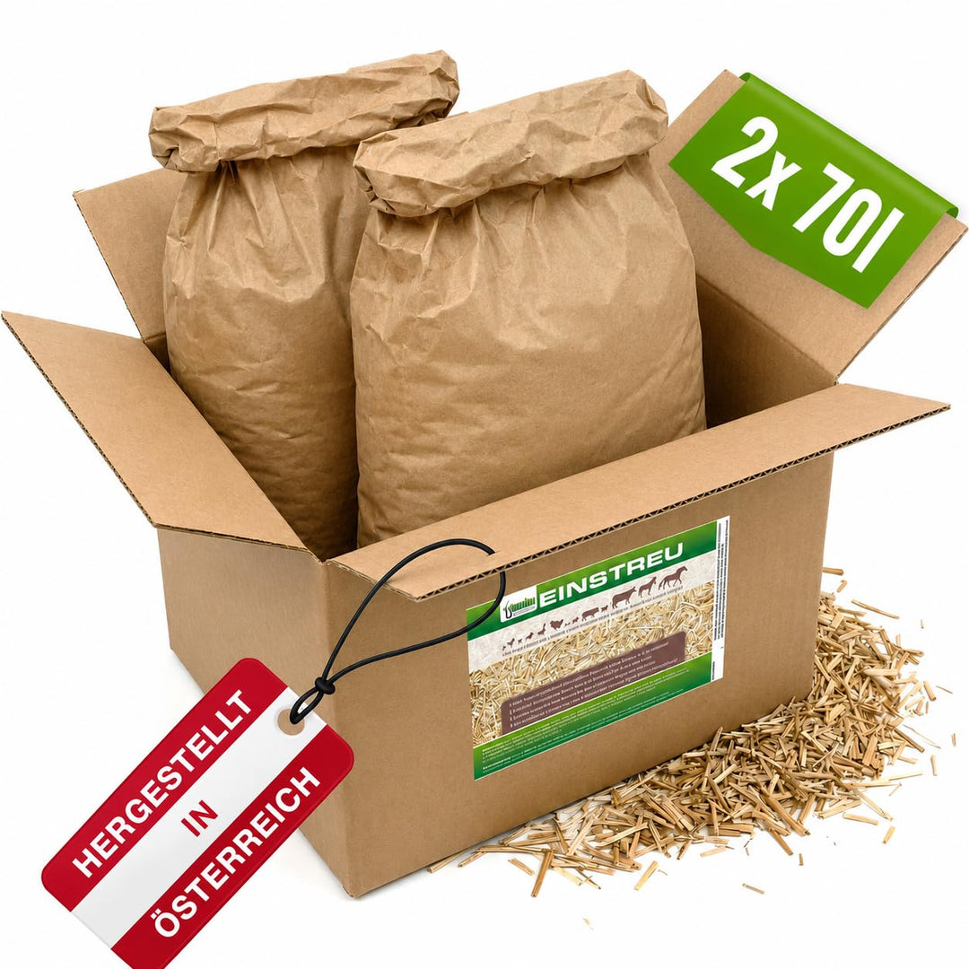 Jumbogras® Kleintier-Einstreu aus Miscanthus/Elefantengras/Chinagras-Häcksel, saugfähige Häckselgut-