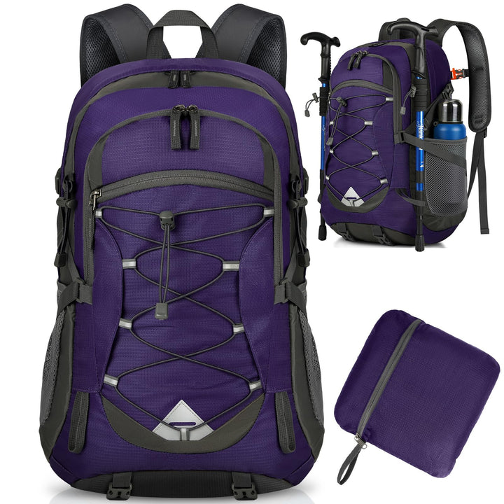 IGOLUMON Wanderrucksack Herren Damen 40L Wasserdichter Rucksack Leicht Faltbarer Reiserucksack Trekk