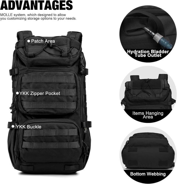 Mardingtop 25L Wanderrucksack Militär Outdoor Rucksack - Leichter Taktischer Rucksack mit MOLLE-Syst