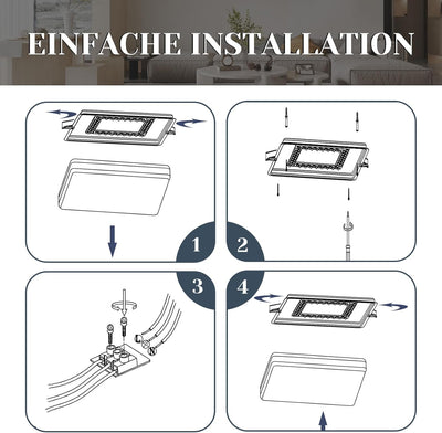 ZMH Deckenlampe LED Deckenleuchte Schlafzimmer - Ø30cm Schlafzimmerlampe Dimmbar mit Fernbedienung 3