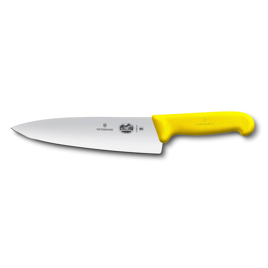 Victorinox Fibrox Kochmesser, Breites Universalmesser für Fleisch, Fisch, Gemüse und Kräuter, 20 cm,