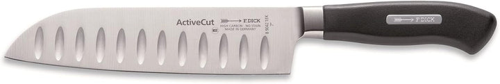 F. DICK Santoku, Küchenmesser, ActiveCut (Messer mit Klinge 18 cm, X30Cr13 Stahl, nichtrostend, 54°