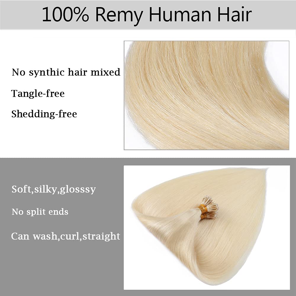 SEGO Nanoring Extension Echthaar 1g Loop Haarverlängerung Haarteile 50 Strähnen Glatt 100% Remy Huma