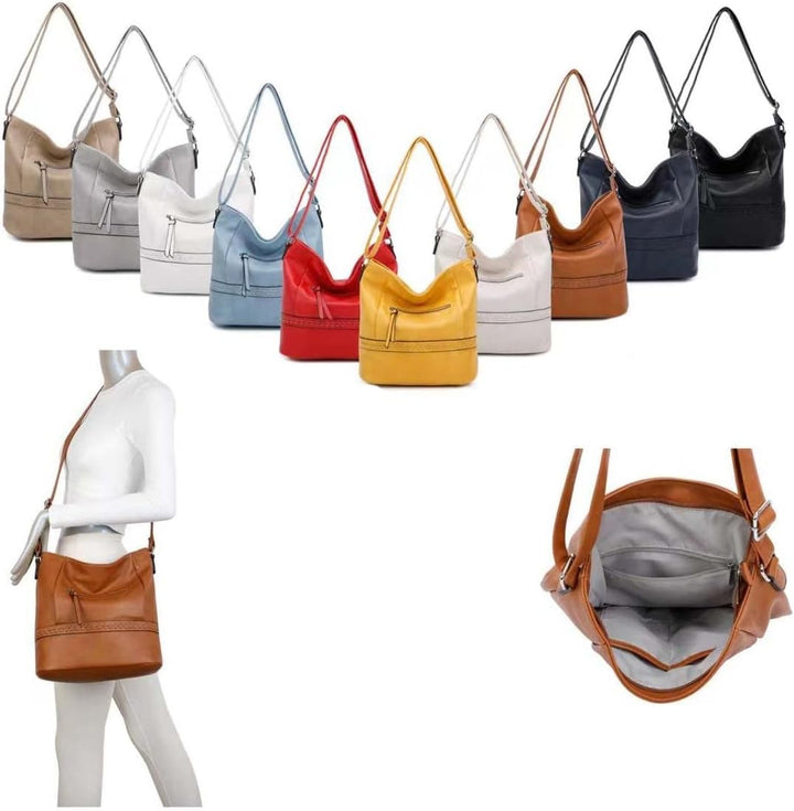 ITALYSHOP24 OBC DAMEN TASCHE Shopper Umhängetasche Schultertasche CrossOver Crossbody Beuteltasche H