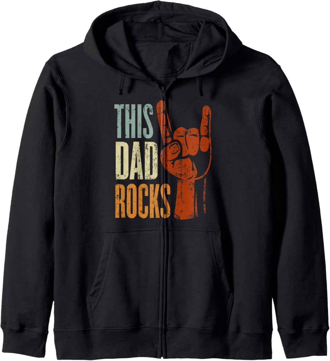 This Dad Rocks Rock n Roll Metall Geschenk für Vater Kapuzenjacke