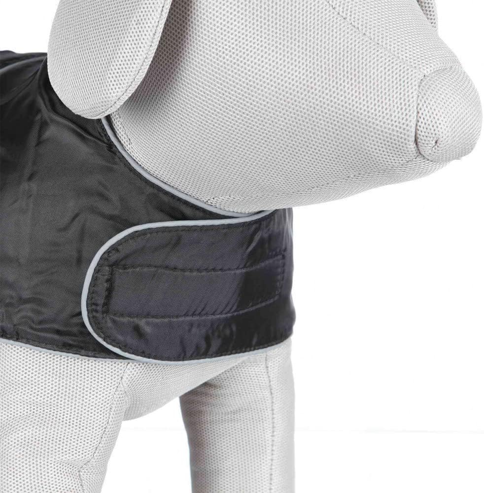 TRIXIE Hundemantel Orléans - Wasserabweisender Wintermantel für Hunde - L (60 cm) schwarz, Hunderege