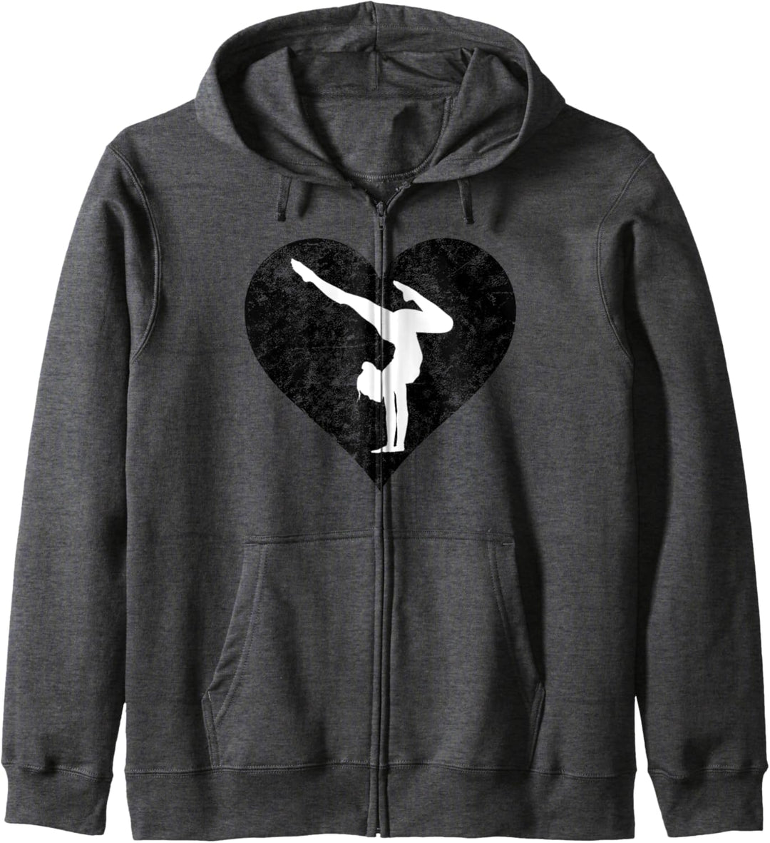 Heart Gymnastics Love A Gymnast & Gymnastics Mom Grafik Kapuzenjacke