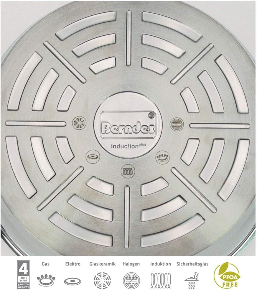 Berndes Schmorpfanne Injoy Special Edition 24 cm, hoher Rand, Pfanne für Induktion, Edelstahl, antih