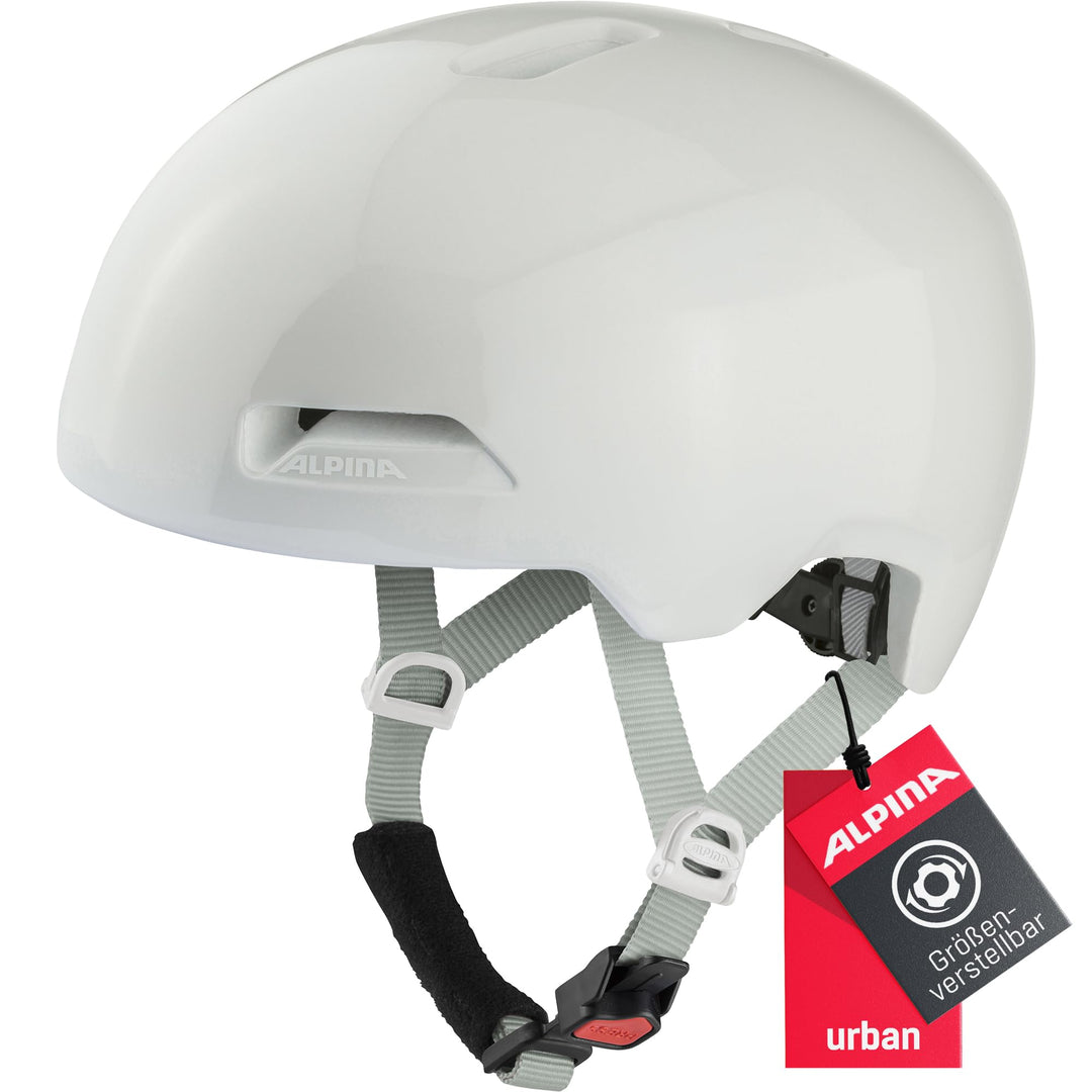 ALPINA HAARLEM - Robuster, Individuell Anpassbarer & Leichter Urban Fahrradhelm Für Erwachsene white