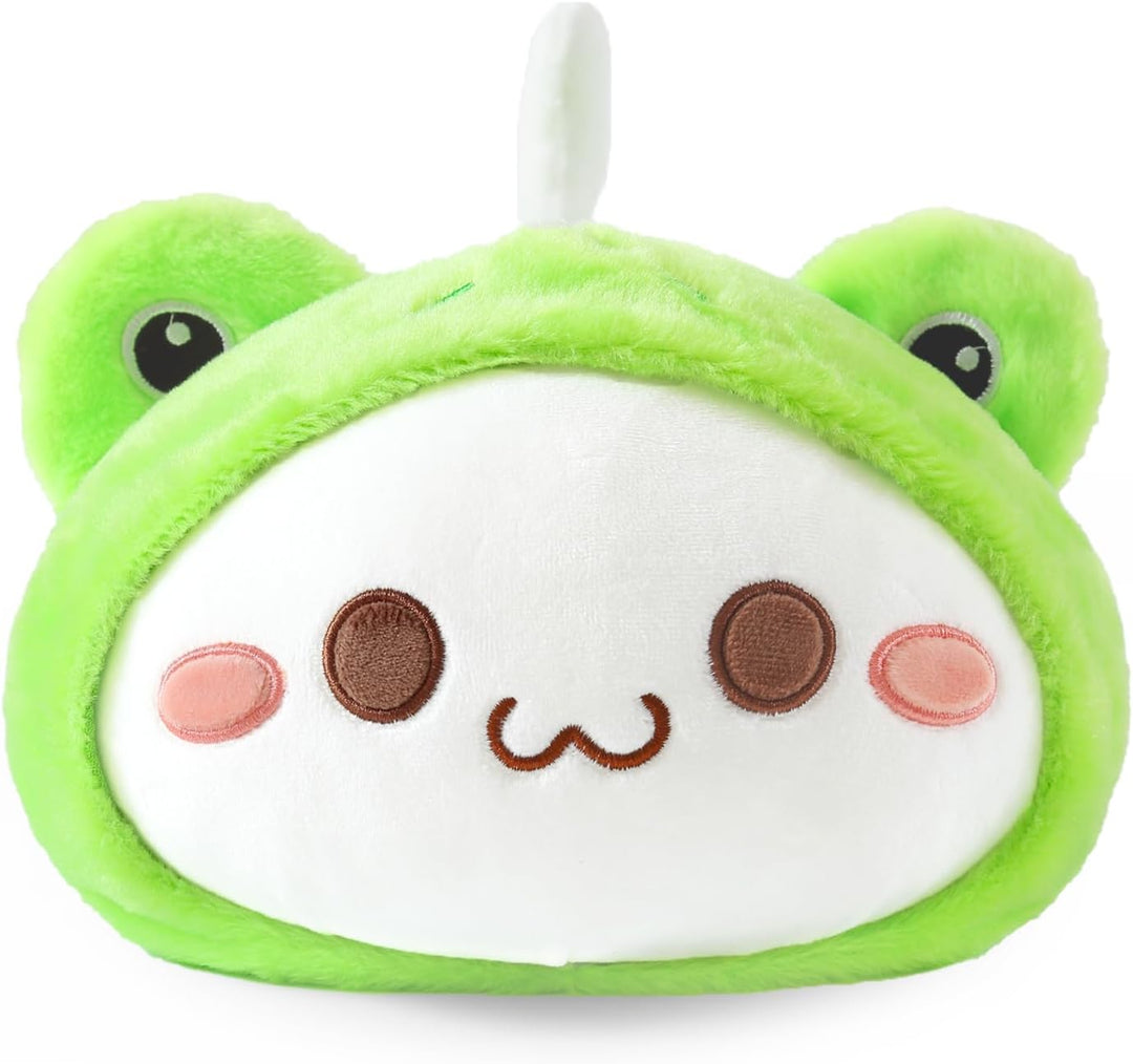 shownicer Plüschtier Frosch Katze Kuscheltier Stofftier Kawaii Katze Plüsch, Kätzchen Plüschkissen S