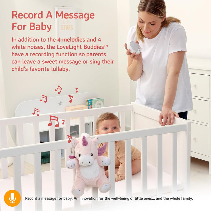 Cloud.b LoveLight™ Buddies - Lily das Einhorn | Beruhigende Klänge | Sprachaufnahme | Shake & Play |