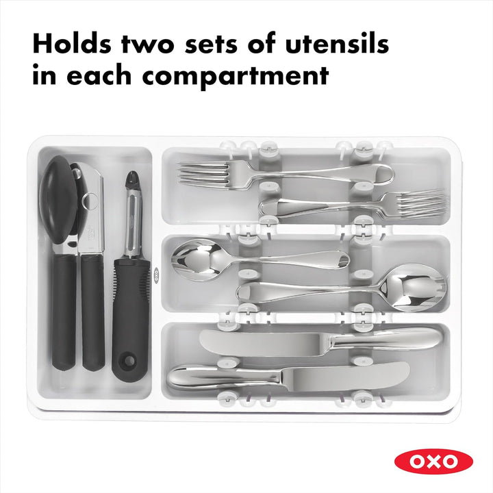 OXO Good Grips Erweiterbarer Besteckkasten, Erweiterbarer Besteckkasten