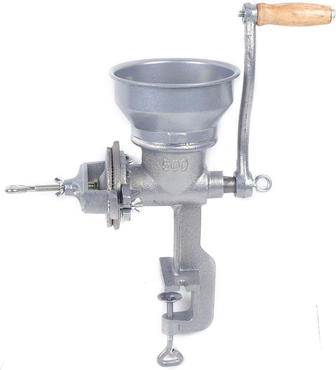 Manuelle Getreidemühle Kaffeemühle mit Trichter Getreidequetsche für Nuss, Kaffee, Getreide, Samen,
