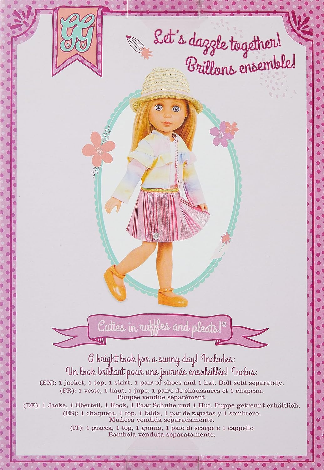 Glitter Girls - Süssigkeiten mit Rüschen und Falten - Niedliches Multicolor-Outfit - Regenbogen Jack