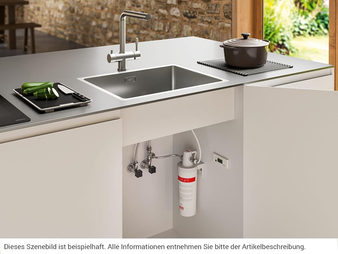 Franke Water Zwei-Funktionen-Spültischbatterie Atlas Clear 120.0179.978 mit Festauslauf edelstahlfar