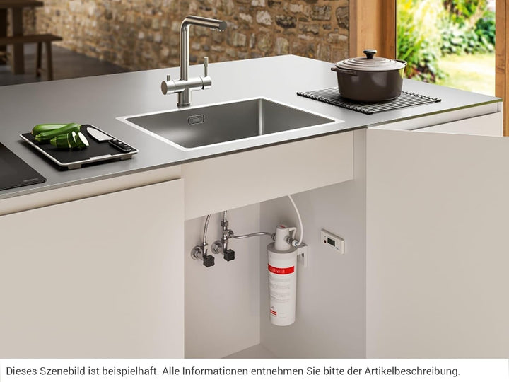 Franke Water Zwei-Funktionen-Spültischbatterie Atlas Clear 120.0179.978 mit Festauslauf edelstahlfar