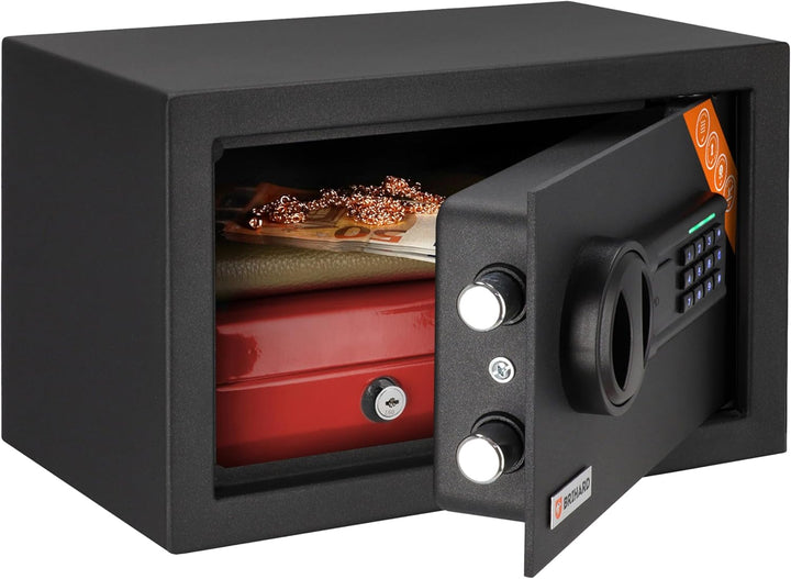 Brihard Home Electronischer Safe Kompakt - 20x31x20cm Kompakte Sicherheitsbox mit LED-Bildschirm mit