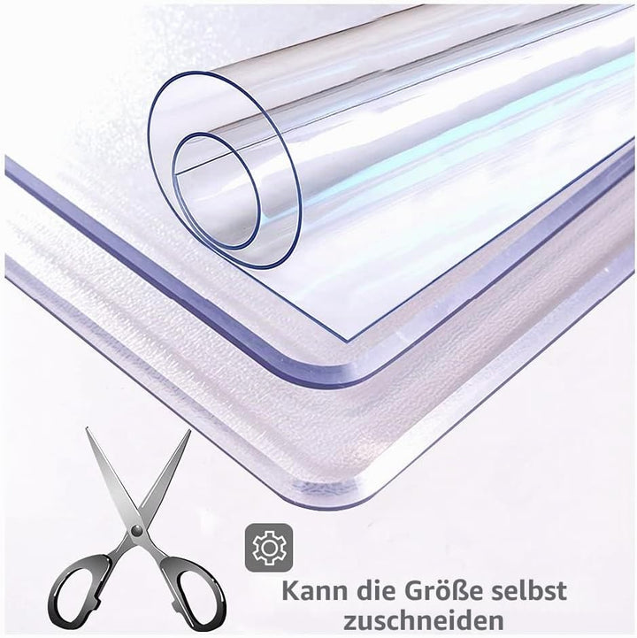 LAVOUP Tischschutz transparent 2 mm PVC abwischbar wasserdicht für Zuhause, Küche 60 x 100 cm, trans