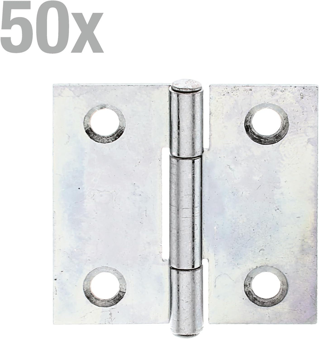 Hinge Rectangular 31 x 31 mm / 50 Stk. Oberflaeche: galvanisch gelb verzinkt, 31 x 31 mm