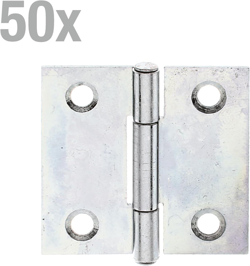 Hinge Rectangular 31 x 31 mm / 50 Stk. Oberflaeche: galvanisch gelb verzinkt, 31 x 31 mm