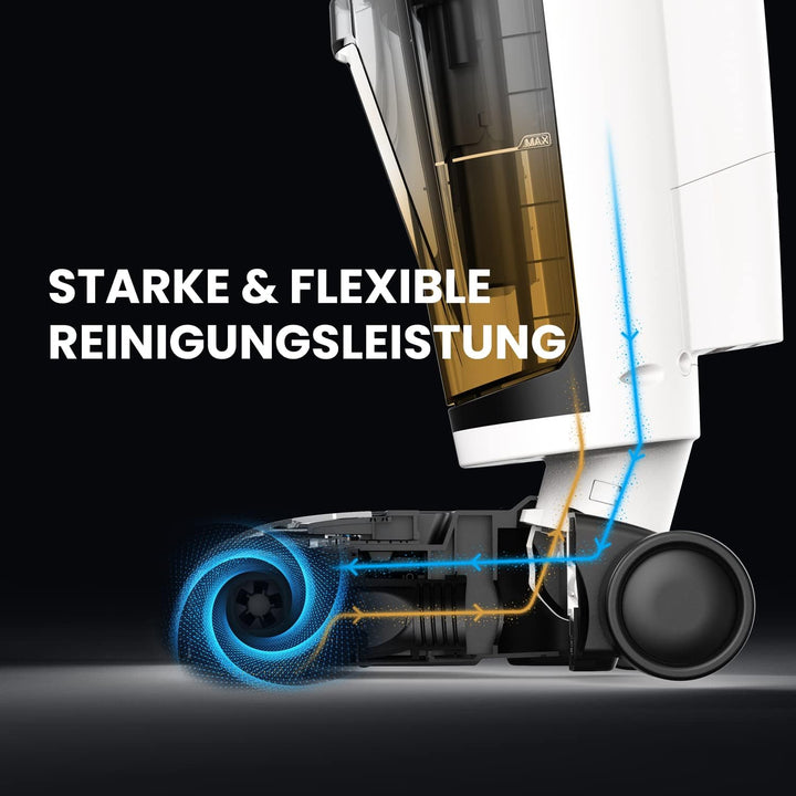JASHEN F12 Nass Trockensauger für Hartböden, bis 35 Min Akku-Laufzeit, Selbstreinigungsfunktion, 800