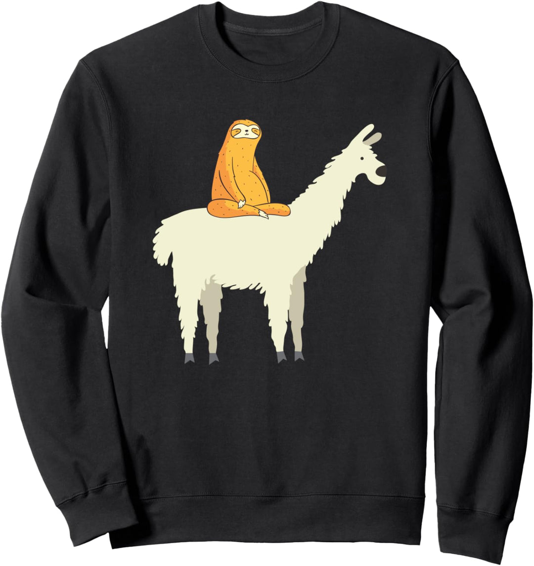 Cute Llama and Sloth Friends Adorable Animals Sweatshirt