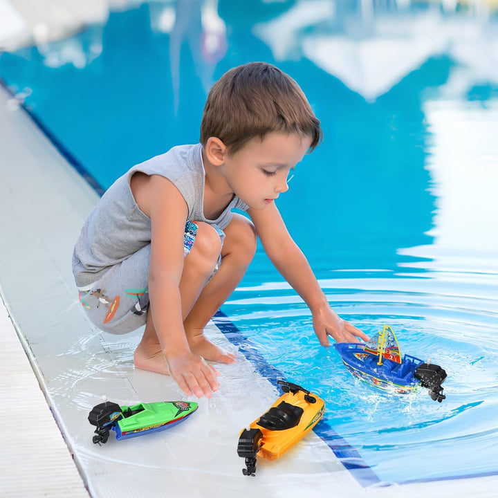 Badespielzeug Boot Set 6 Stück Kunststoff Segelboote Motorboote Speedboote Für Baby Kleinkind Badewa