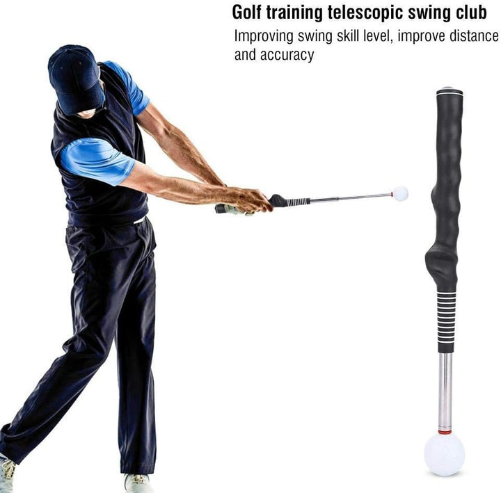 Golfschwungtrainer, Teleskop Golfschläger Metall Teleskop Golf Tempo Trainer zum Aufwärmen von Train