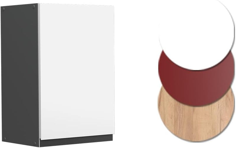 Vicco Hängeschrank R-Line, Weiss/Anthrazit, 40 cm J-Shape Weiss Hängeschrank 40 cm, Weiss Hängeschra