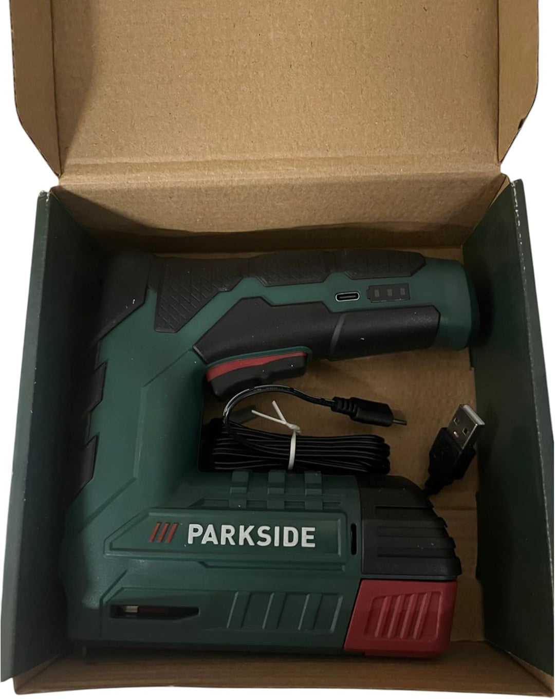 PARKSIDE Akkutacker Tacker | 4V (1300mAh) Li-Ion Akku Elektrotacker - Inklusive 1000 Klammern | PAT