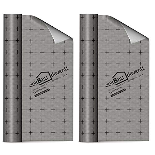 2 doitBau Unterspannbahn 1,5m x 50m (75m²) 100g/m² - Wasserdicht | Diffusionsoffen | Alterungsbestän