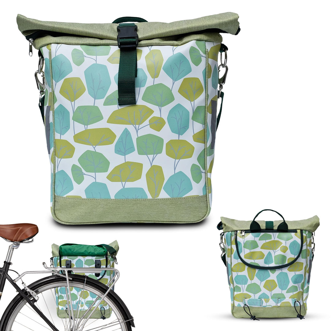 Ikuri einseitige Fahrradtasche für Gepäckträger Satteltasche Einzeltasche Packtasche, abnehmbar, mit