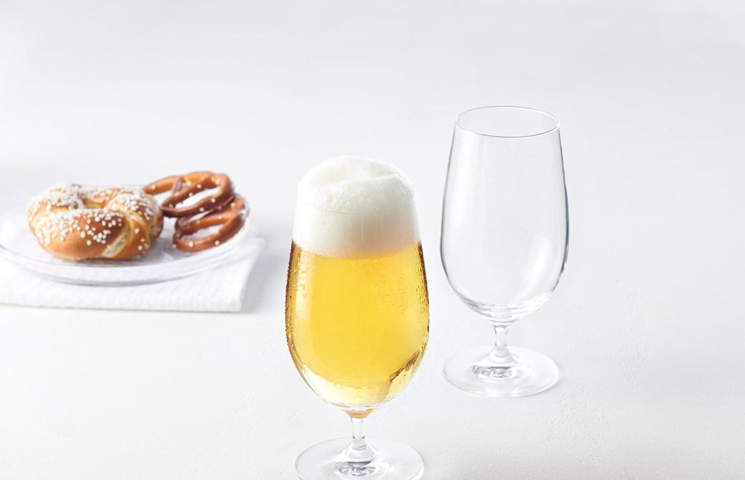 Leonardo Ciao+ Bier-Glas, Bier-Tulpe mit gezogenem Stiel, spülmaschinenfeste Bier-Gläser, 6er Set, 3