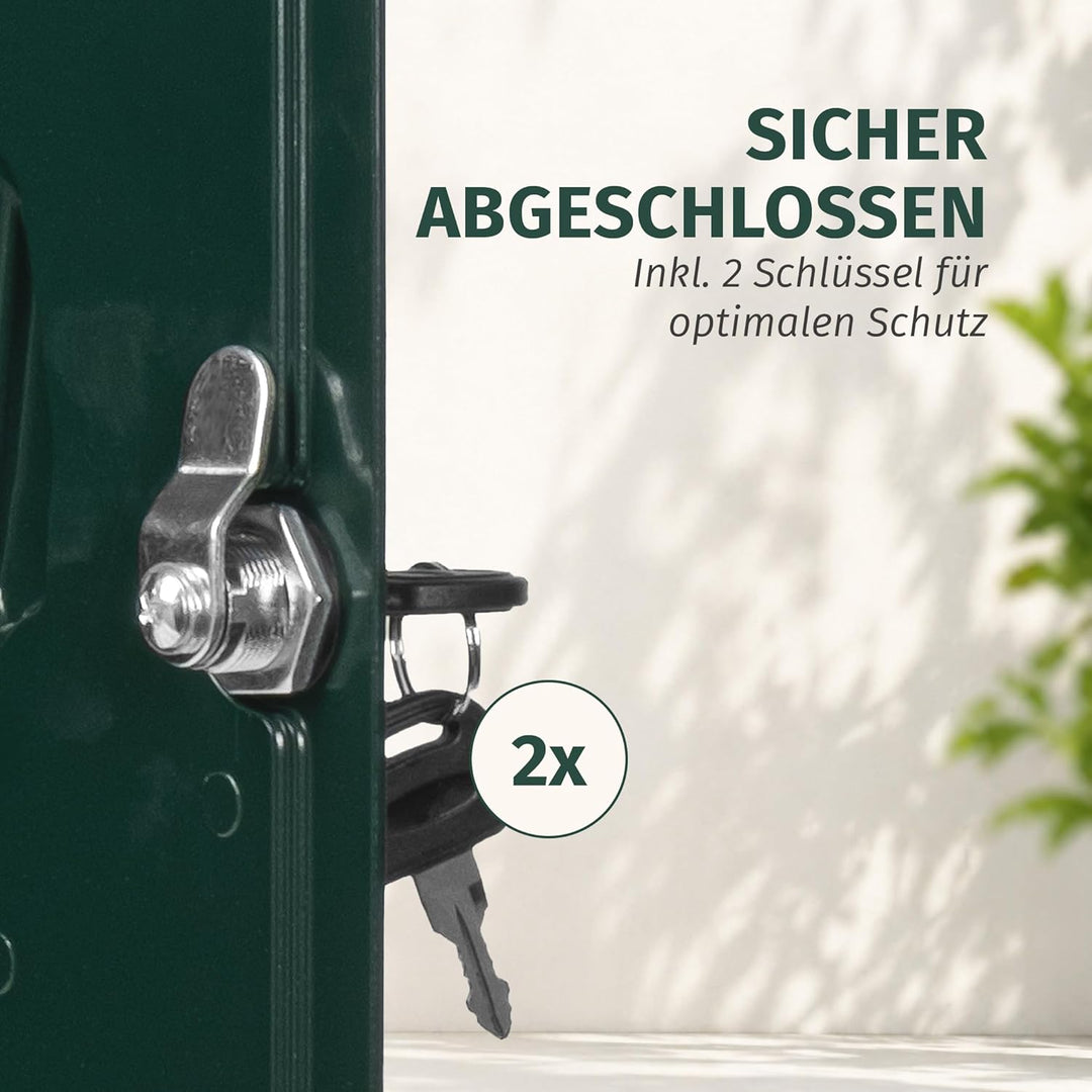 Briefkasten Englischer Postkasten zur Wandmontage grün Nostalgie Antik Stil aus Aluguss Standardform