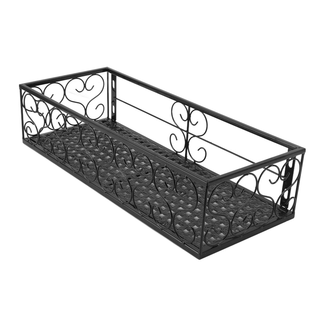 Balkon-Blumenregal, Hängender Blumentopf-Aufhänger, Hängender Schmiedeeiserner Zaun, Innen-Fensterba
