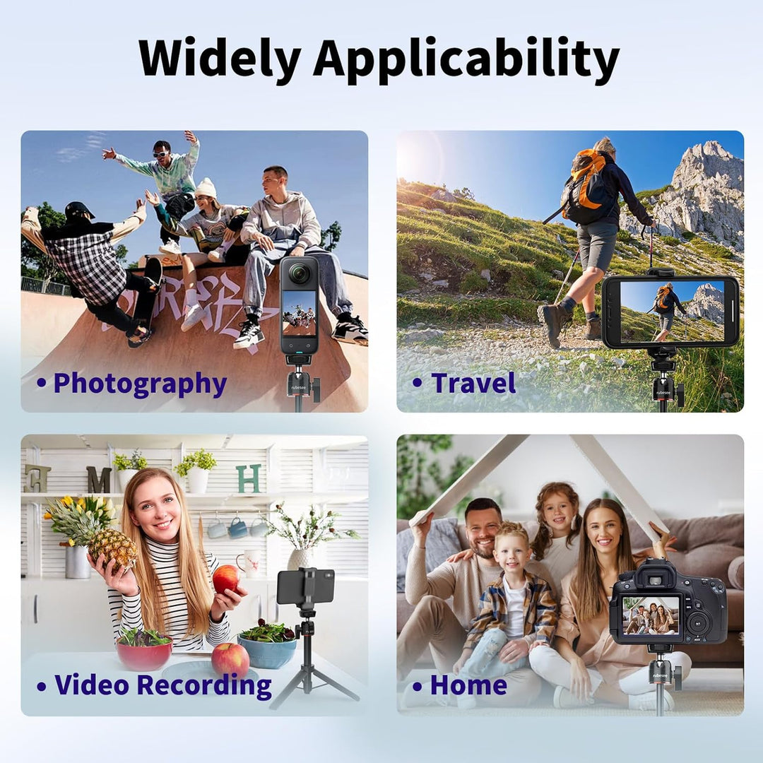 rubesee 62.5cm Mini Stativ Kamera, Tischstativ für Fotografie, Handy Stativ mit 5 Stufen Einstellung