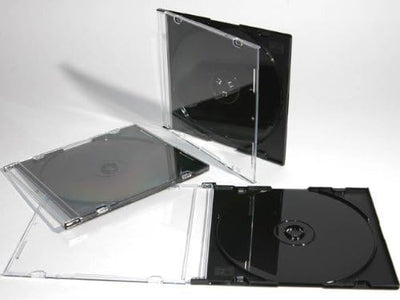 CD- / DVD-Hülle für 1 CD / DVD, 5.2 mm, transparent mit schwarzer Schale, 100 Stück
