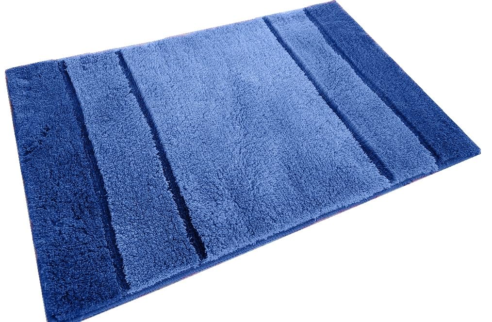 Spirella 1014483 Calma Badteppich 60 x 90 cm blau