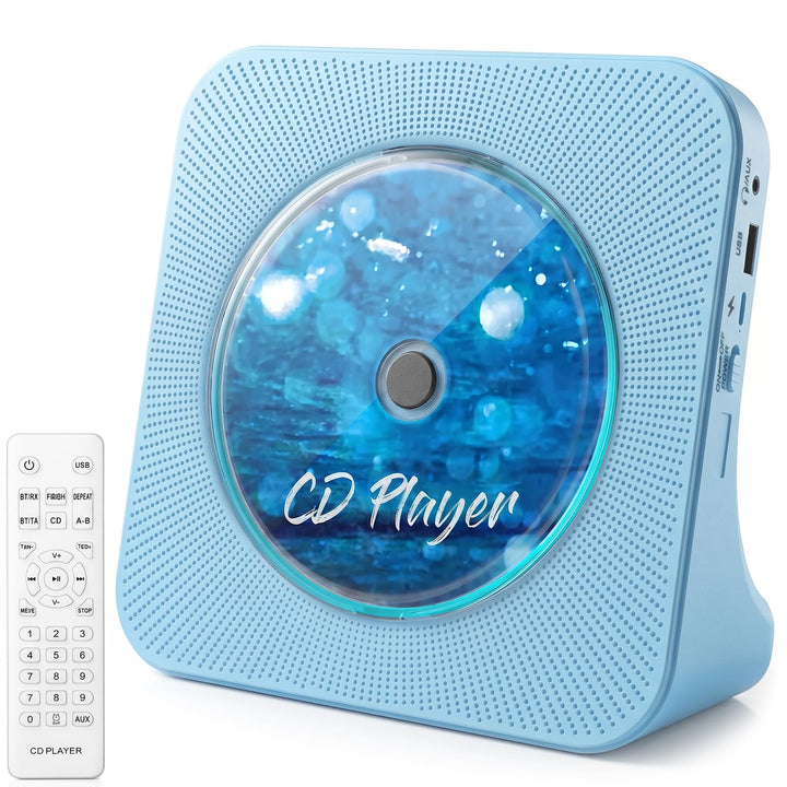 Gueray CD Player Bluetooth CD-Player mit Lautsprecher Unterstützt Fernbedienung Anzeige FM Radio mit