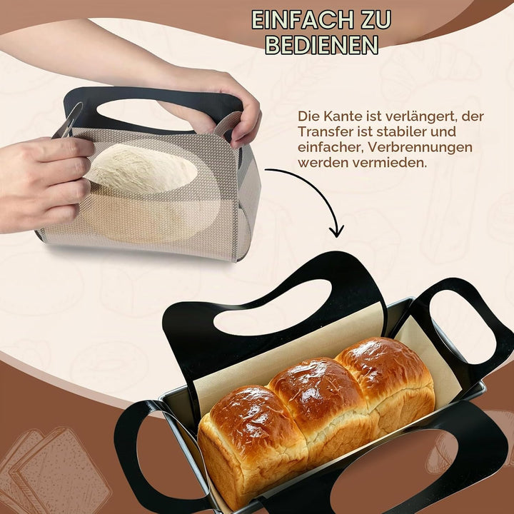 Brotbackform Set 2er-Pack, Rechteckige Kastenform 26x11.5x7.5CM, Antihaftbeschichtung Für Brot, Toas