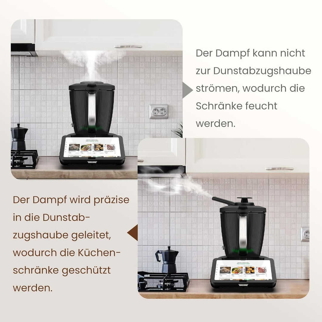 STFALI Dampfumleiter für Thermomix TM7, Zubehör für Tm7, für die Küche Zum Schutz Der Wände, Aufhäng