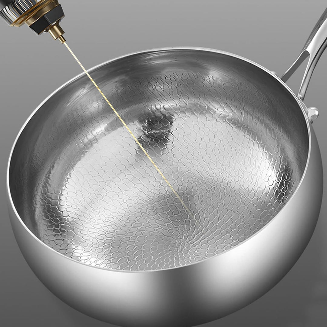 Générique Wok-Pfanne mit Deckel, Titanium-Coated Deep Frying Pan for Stir-Fry Stewing, Quick-Heating