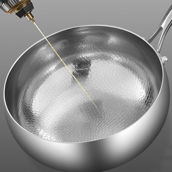 Générique Wok-Pfanne mit Deckel, Titanium-Coated Deep Frying Pan for Stir-Fry Stewing, Quick-Heating