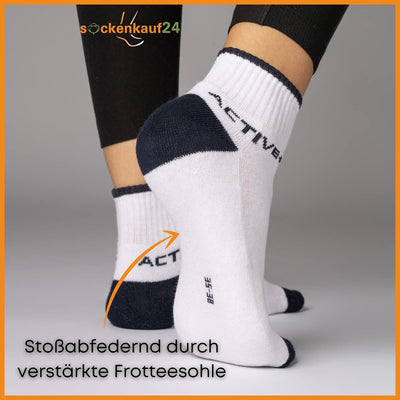 6 oder 12 Paar SPORT Sneaker Socken Herren Damen Sportsocken Frotteesohle Baumwolle 35-38 12 Paar |